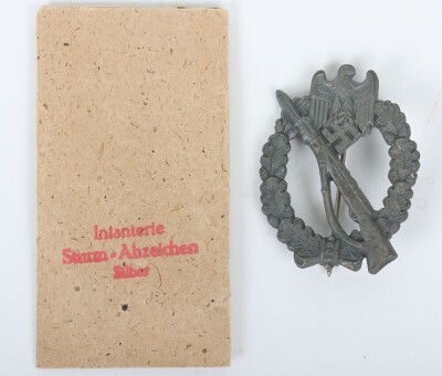 WW2 German Army / Waffen-SS Infantry Assault Badge in Silver by Rudolf Souval, Wien - 2
