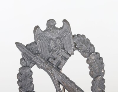 WW2 German Army / Waffen-SS Infantry Assault Badge in Silver by Rudolf Souval, Wien - 6