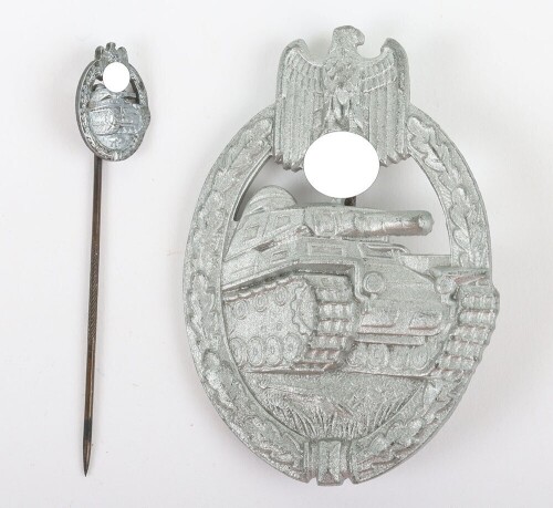 WW2 German Heer / Army Panzer Assault Badge in Silver by Friedrich Linden, L&uuml;denscheid (F.L.L)