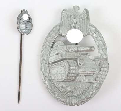 WW2 German Heer / Army Panzer Assault Badge in Silver by Friedrich Linden, L&uuml;denscheid (F.L.L)