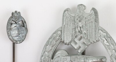 WW2 German Heer / Army Panzer Assault Badge in Silver by Friedrich Linden, L&uuml;denscheid (F.L.L) - 3