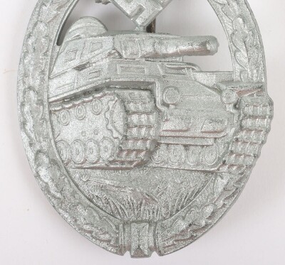 WW2 German Heer / Army Panzer Assault Badge in Silver by Friedrich Linden, L&uuml;denscheid (F.L.L) - 4