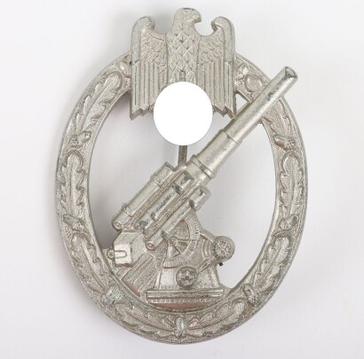 WW2 German Heer / Army Flak Assault Badge by F&uuml;ncke & Br&uuml;ninghaus, L&uuml;denscheid (F.B.L)