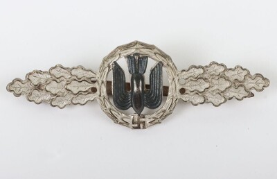 WW2 German Luftwaffe Operational Flight Clasp for Bombers in Silver with Original Box of Issue - 4