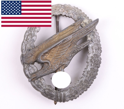 WW2 German Luftwaffe Paratroopers Qualification Badge by Berg & Nolte, Ludenscheid,