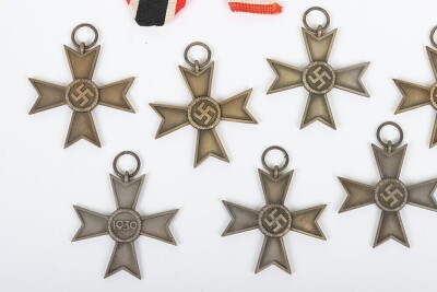 10x Third Reich War Merit Cross 2nd Class Without Swords. All with maker mark &ldquo;15&rdquo; for Friedrick Orth and in generally good condition, with many having the bronze finish preserved. With some additional ribbons added. - 4