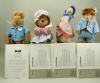 Steiff for Danbury Mint four Beatrix Potter characters,