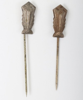 Pair of German American Bund (American Nazi Party) Membership Pin Badges