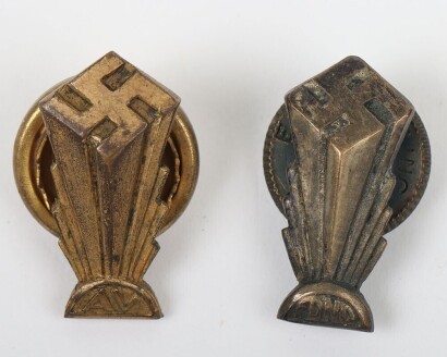 Pair of German American Bund Membership Lapel Badges