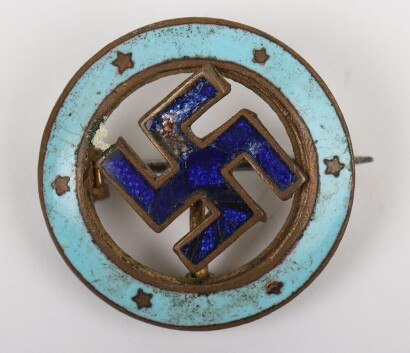 Small American Produced Enamel Swastika Membership Badge, German American Bund