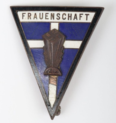 Rare German American Bund Frauenschaft Enamel Membership Badge