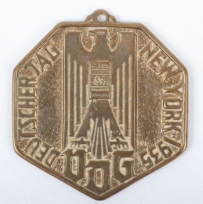 German American Bund (V.D.G) Deutscher Tag Gau New York 1935 Fob Badge