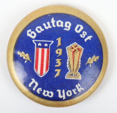 Rare German American Bund Gautag Ost New York 1937 Rally Badge