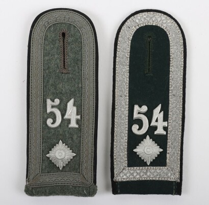 Two WW2 German Single Gebirgs-Pionier-Bataillon 54 NCO Tunic Shoulder Boards