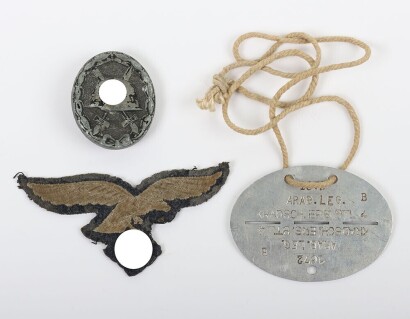 WW2 German Dog Tag and Insignia,