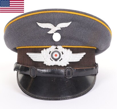 WW2 German Luftwaffe Flight Section / Fallschirmjager Other Ranks / NCO's Peaked Cap