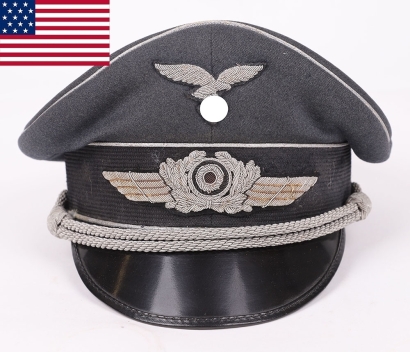 WW2 German Luftwaffe Officers Peaked Cap by Erel