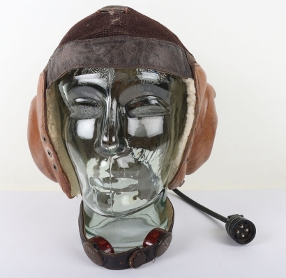 WW2 German Luftwaffe Summer Pattern Netted Flying Helmet LKpN-101