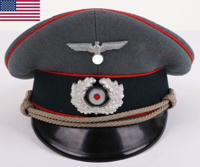 WW2 German Army Artillery Officers Peaked Cap