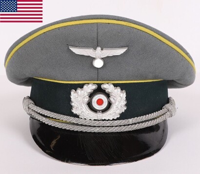 WW2 German Army Signals Section Officers Peaked Cap