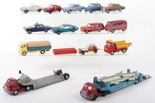 Sixteen Vintage Unboxed Corgi Toys