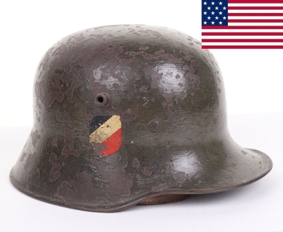 WW2 German Army M-18 Transitional Double Decal Steel Helmet.