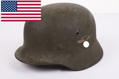 WW2 German NSKK Double Decal Camouflaged Steel Combat Helmet