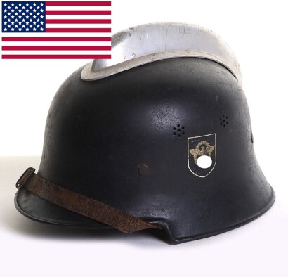 Third Reich Fire Police Steel Helmet