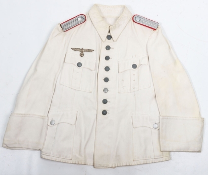 WW2 German Army Officers White Summer Tunic