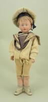 Rare Simon & Halbig 150 bisque head character doll, German circa 1909,