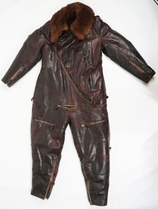 WW2 Luftwaffe Winterfliegerkombi Leather Flying Suit