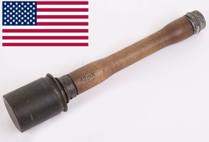 Inert WW2 German Stick Grenade with Shrapnel Sleeve
