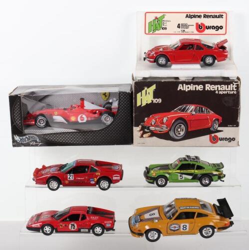 Six 1/24 & 1/28 scale diecast models