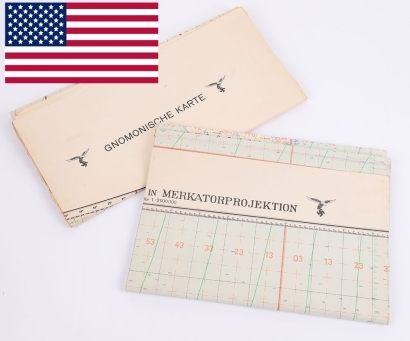 WW2 German Luftwaffe Navigation Chart of England