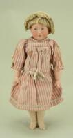 Rare small size Kammer & Reinhardt 109 bisque head character doll in original clothes, German circa 1909,