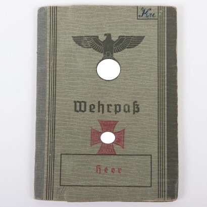 WW2 German Wehrpass to Ogefr. W. Wieslinger, Artillerie Regiment 219, 175. KIA Carpates 18.9.1944