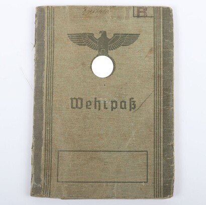 WW2 German Luftwaffe Paratroopers Wehrpass to Uffz. F. Breitfeld. Fallschirmjager Regiment 7, KIA 8 March 1945