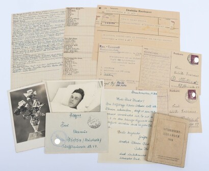 Collection of WW2 German Documents to Casualty who Died of Wounds on the Eastern Front, Stabsgefreiter Kurt Haeder of the 3./Krad. Panzer-Aufkl-Abteilung 120