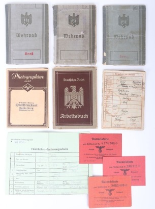 5x WW2 German Wehrpasses