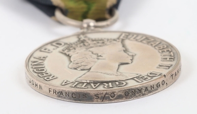 EIIR Colonial Police Long Service Good Conduct Medal Tanganyika Police, - 5