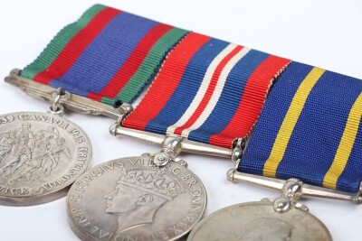 WW2 Canadian and Royal Canadian Mounted Police Long Service Good Conduct Medal Trio - 4