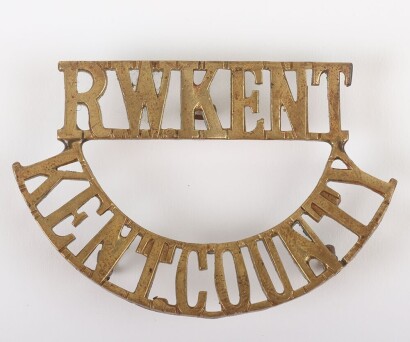 Scarce 10th Service Battalion (Kent County) Royal West Kent Regiment Shoulder Title