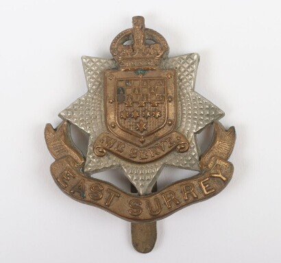 WW1 13th (Wandsworth) Battalion East Surrey Regiment Cap Badge