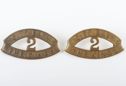 Pair of 18th Service (2nd City) Battalion Kings Liverpool Regiment Shoulder Titles