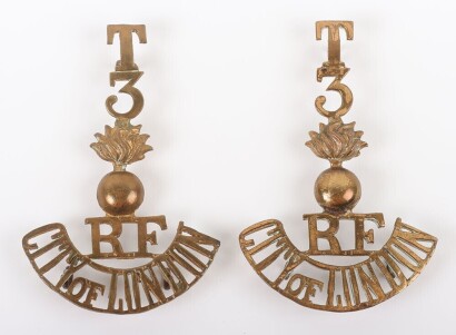 Pair of 3rd Territorial Battalion (City of London) Royal Fusiliers Shoulder Titles