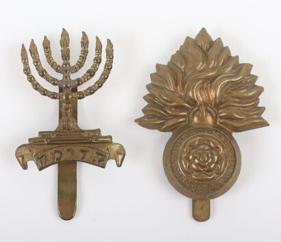 WW1 38th &ndash; 42nd (Jewish) Service Battalion Royal Fusiliers Other Ranks Cap Badge