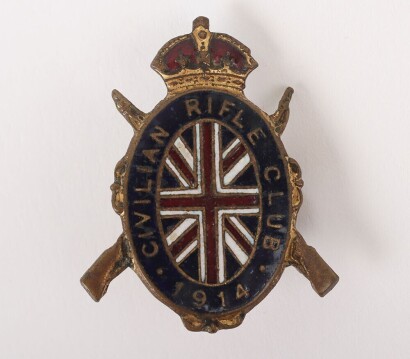 WW1 Civilian Rifle Club 1914 (V.T.C) Lapel Badge
