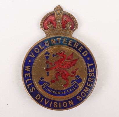 WW1 VTC Wells Division Somerset