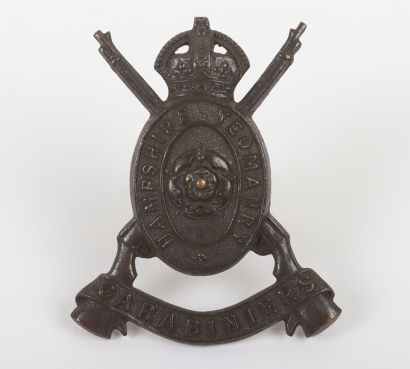 Hampshire Yeomanry Carabineers Officers Cap Badge