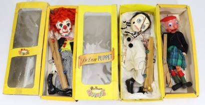 Six boxed Pelham Puppets, circa 1980,
